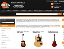 Tablet Screenshot of higainguitars.com